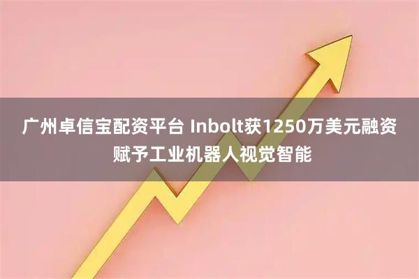 广州卓信宝配资平台 Inbolt获1250万美元融资 赋予工业机器人视觉智能